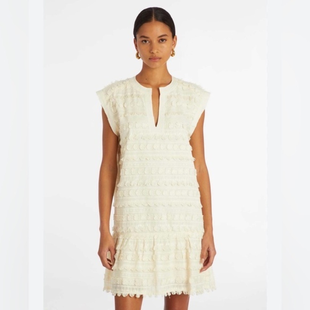 NWT Marie Oliver | herra dress ivory textured crochet dress feminine luxury S